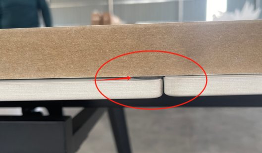 Checking dining table extension alignment